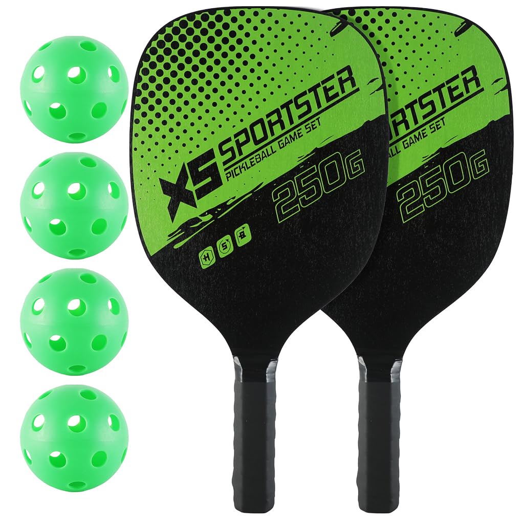 Proberos Pickleball Paddles Kit with 4 Balls Pickleball Game Set for Kids Adults Outdoor Family Game Kit Gift for Kids Proberos Pickleball Paddles Kit with 4 Balls Pickleball Game Set for Kids Adults Outdoor Family Game Kit Gift for Kids